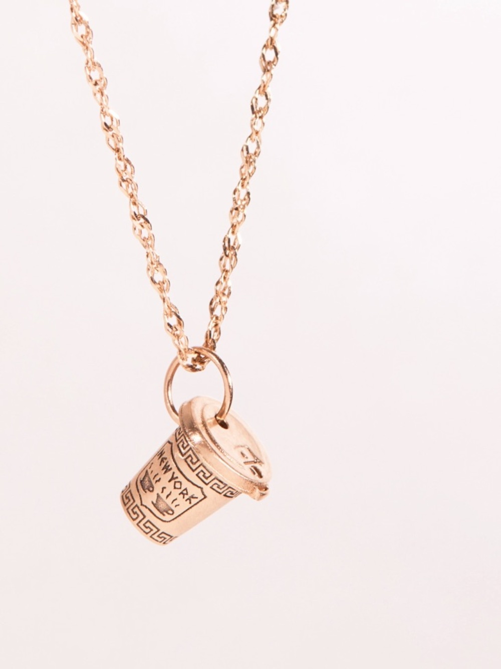 Catbird New York Coffee Cup Charm 14K solid yellow gold NYC Coffee Cup Charm